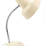 Beige articulated metal desk lamp, 1950s