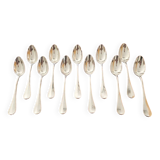 Christofle - Set of 11 Fidélio baguette table spoons in silver-plated metal