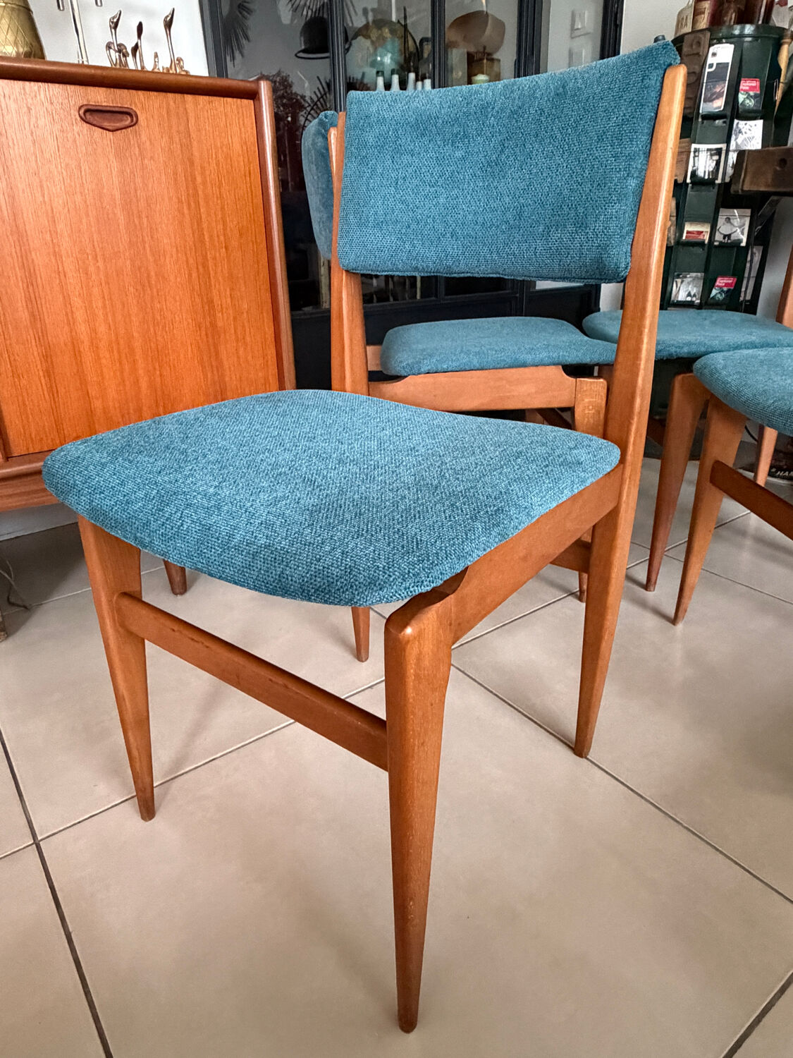 4 vintage Scandinavian style chairs