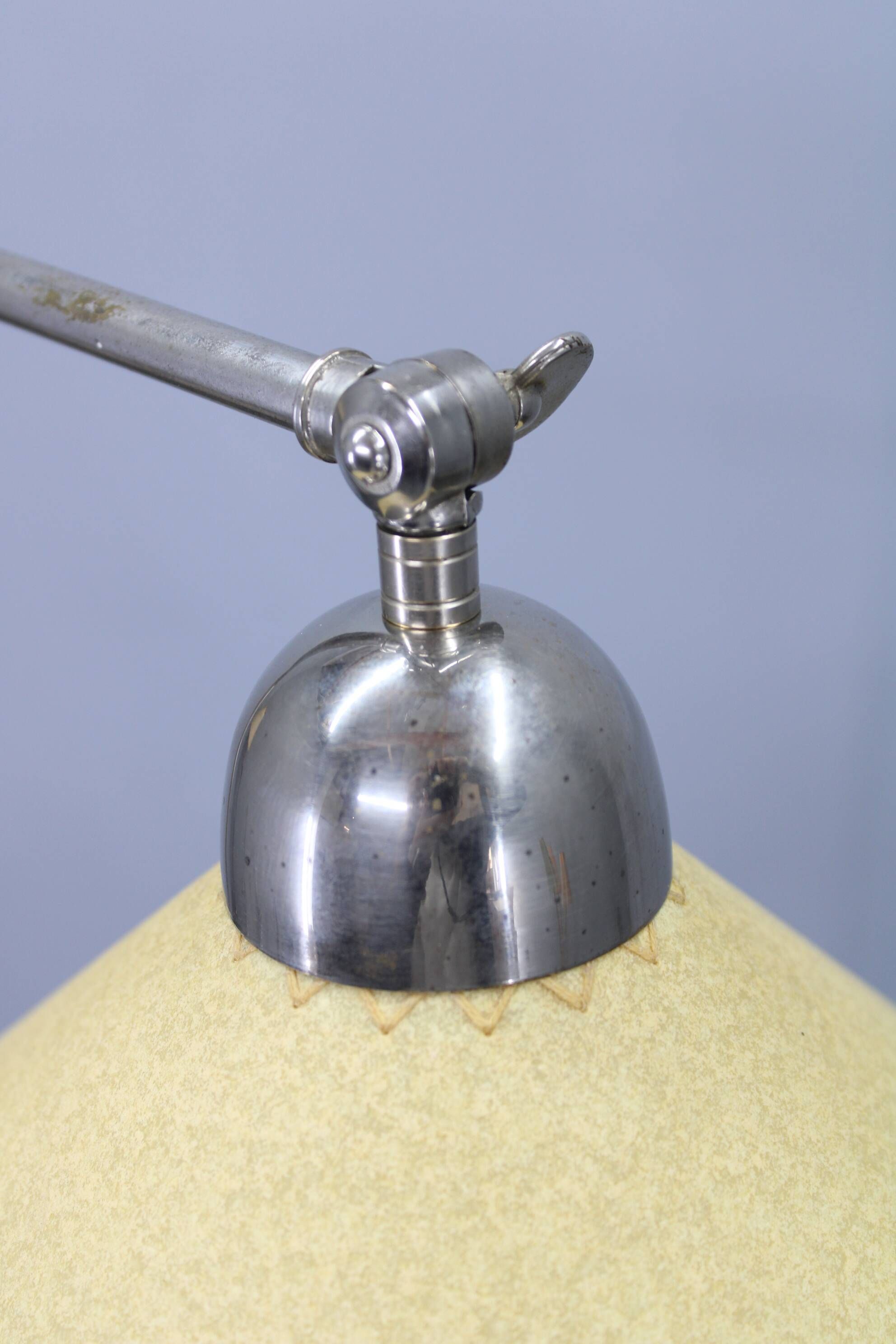 Adjustable Art Deco floor lamp, nickel, Czechoslovakia, 1930s