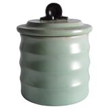 Art Deco Celadon Glazed Lidded Jar by Einar Luterkort for Upsala‑Ekeby, 1930s