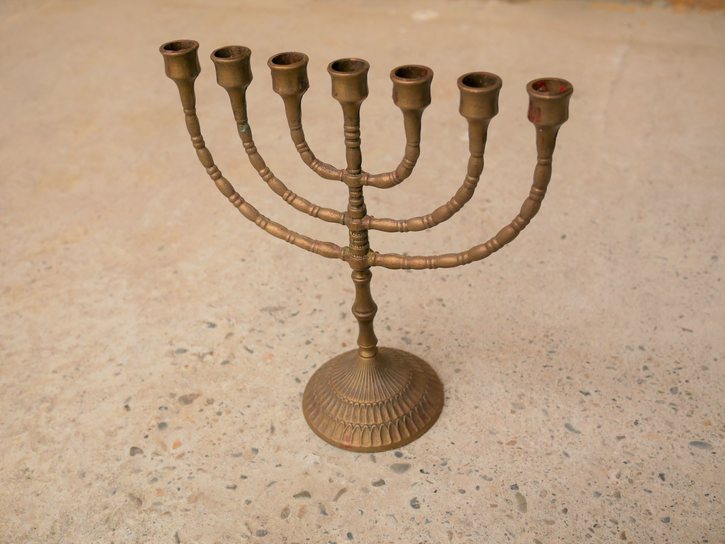 Vintage brass chandelier 7 branches