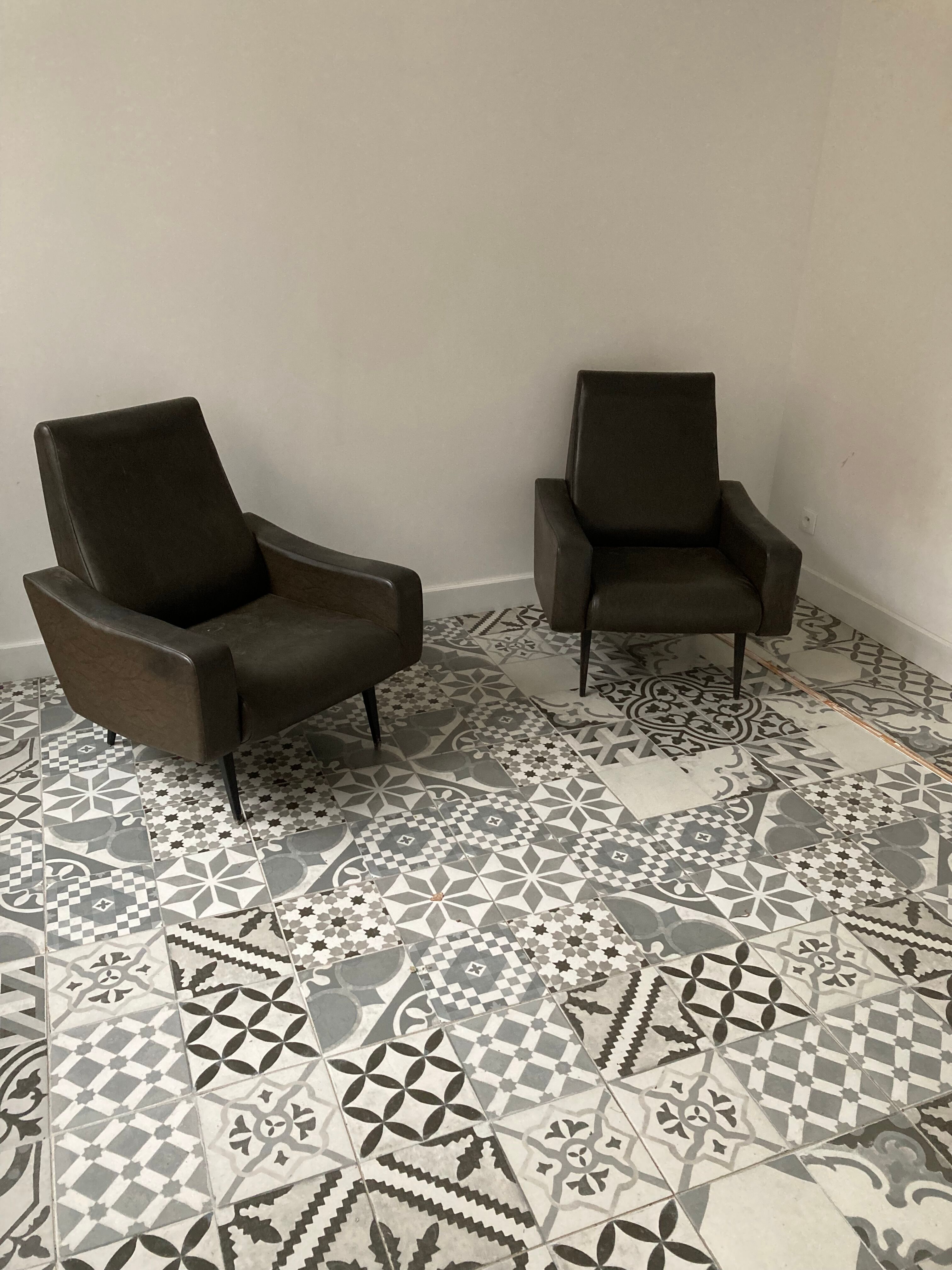 Pair of 50's armchairs