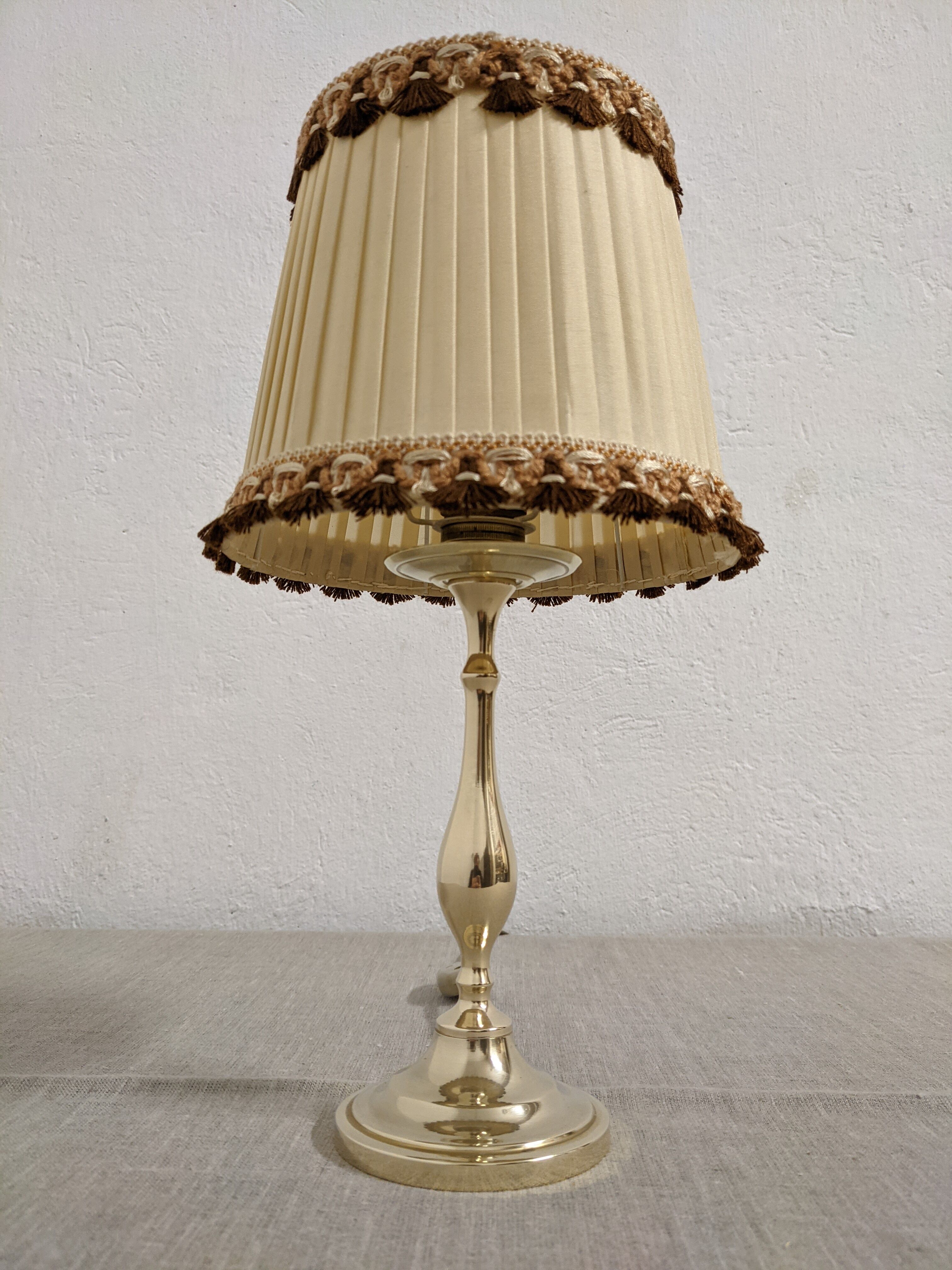 Vintage brass bedside lamp