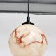 Round vintage ceiling lamp with marble pattern, 1960s