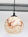 Round vintage ceiling lamp with marble pattern, 1960s