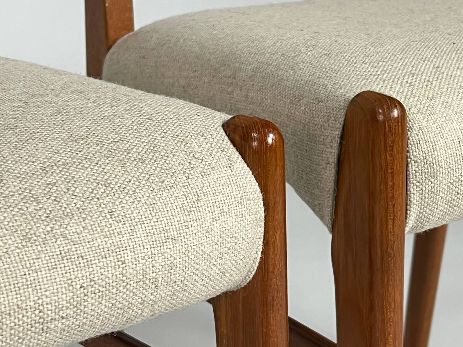 4-piece set Danish teak chair Arne Wahl Iversen vintage chairs