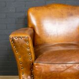Art Deco club armchair made of Dutch Sheepskin from the 1930s.