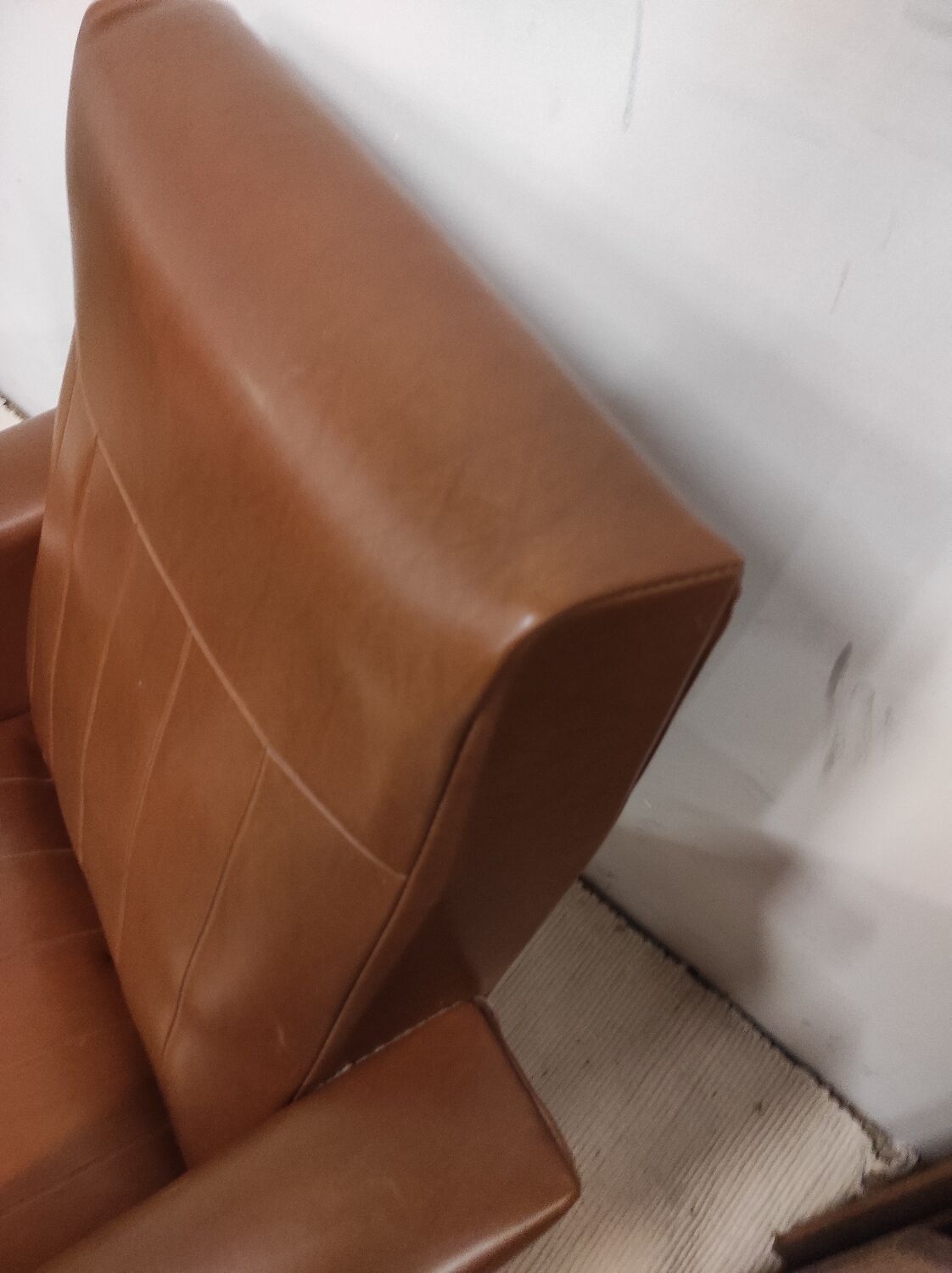 Pair of vintage leatherette armchairs