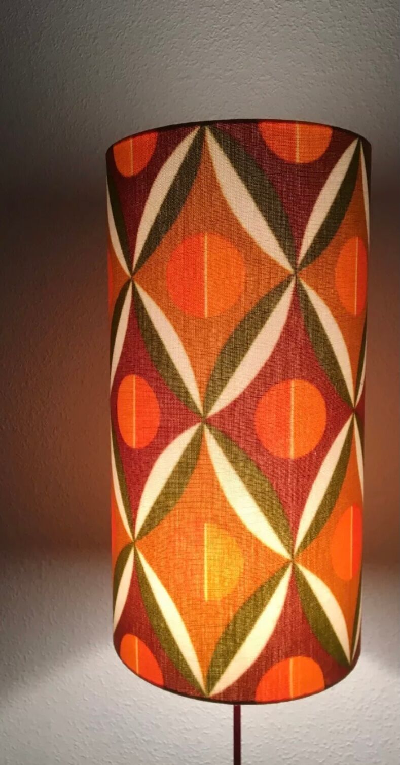 Lampshade toronto h48 d 25–vintage vintage fabric