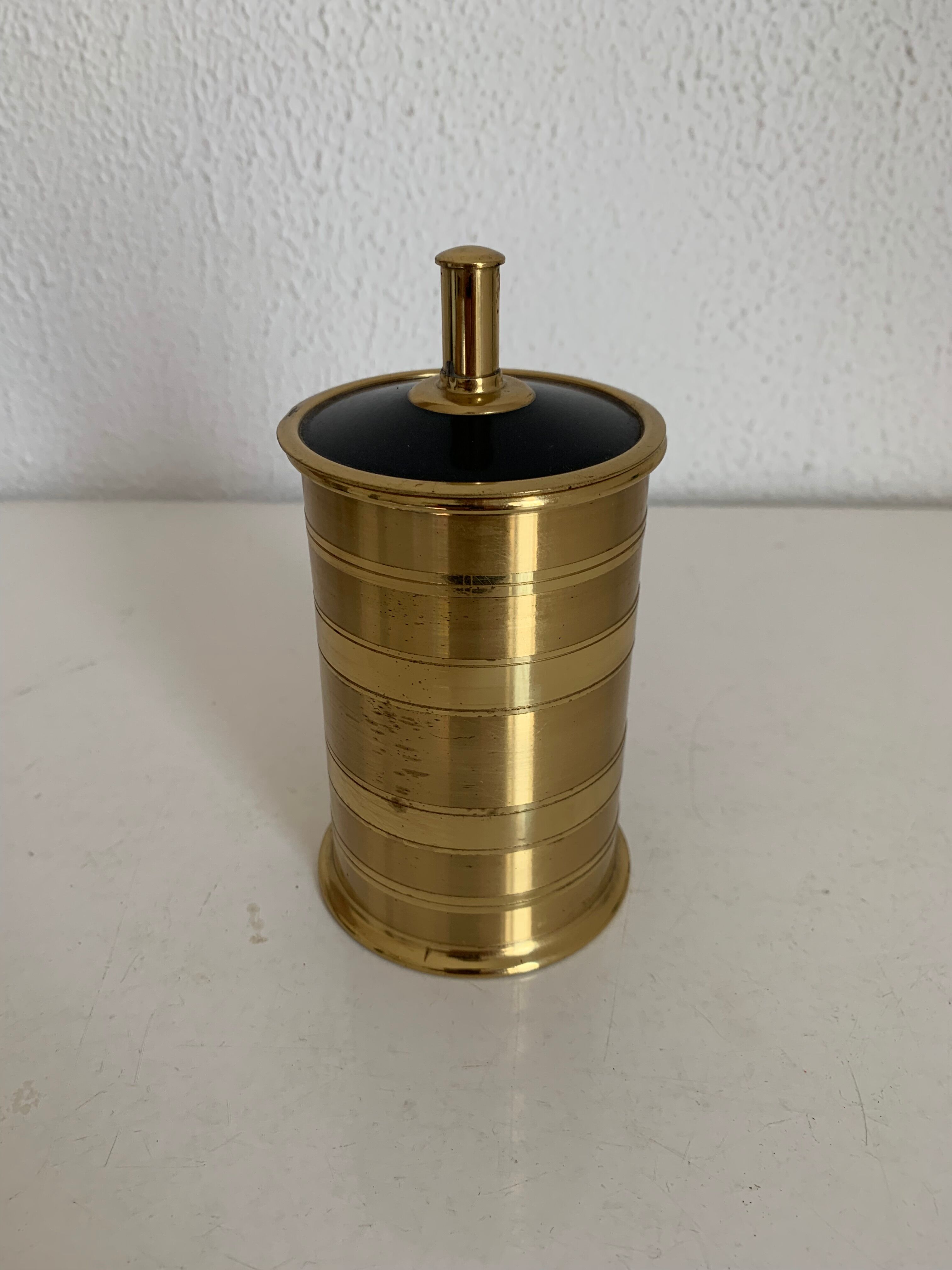 Vintage cigarette holder 1960 golden dispenser box - 14 x 7 cm