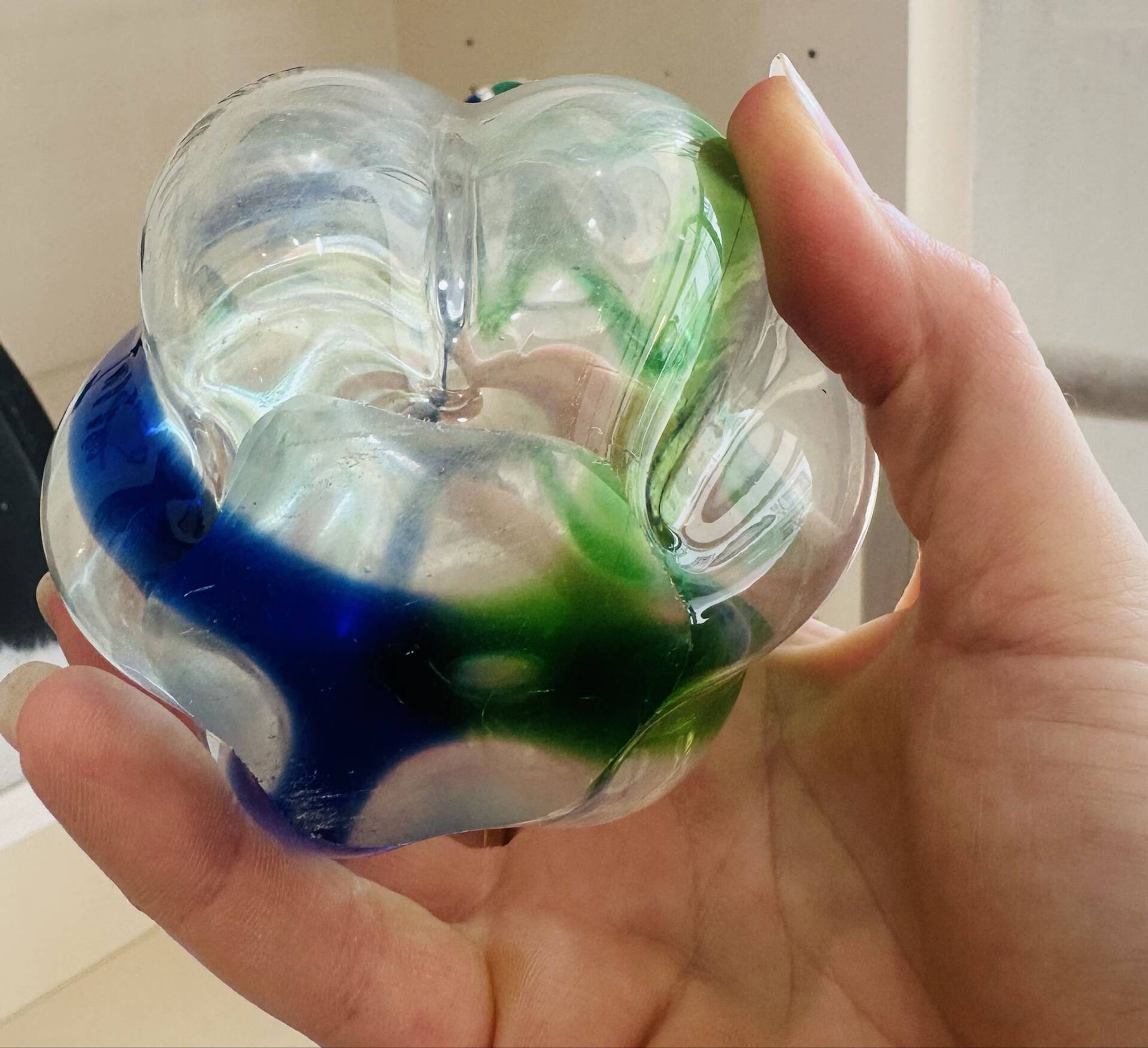 Paire de vases vintage verre