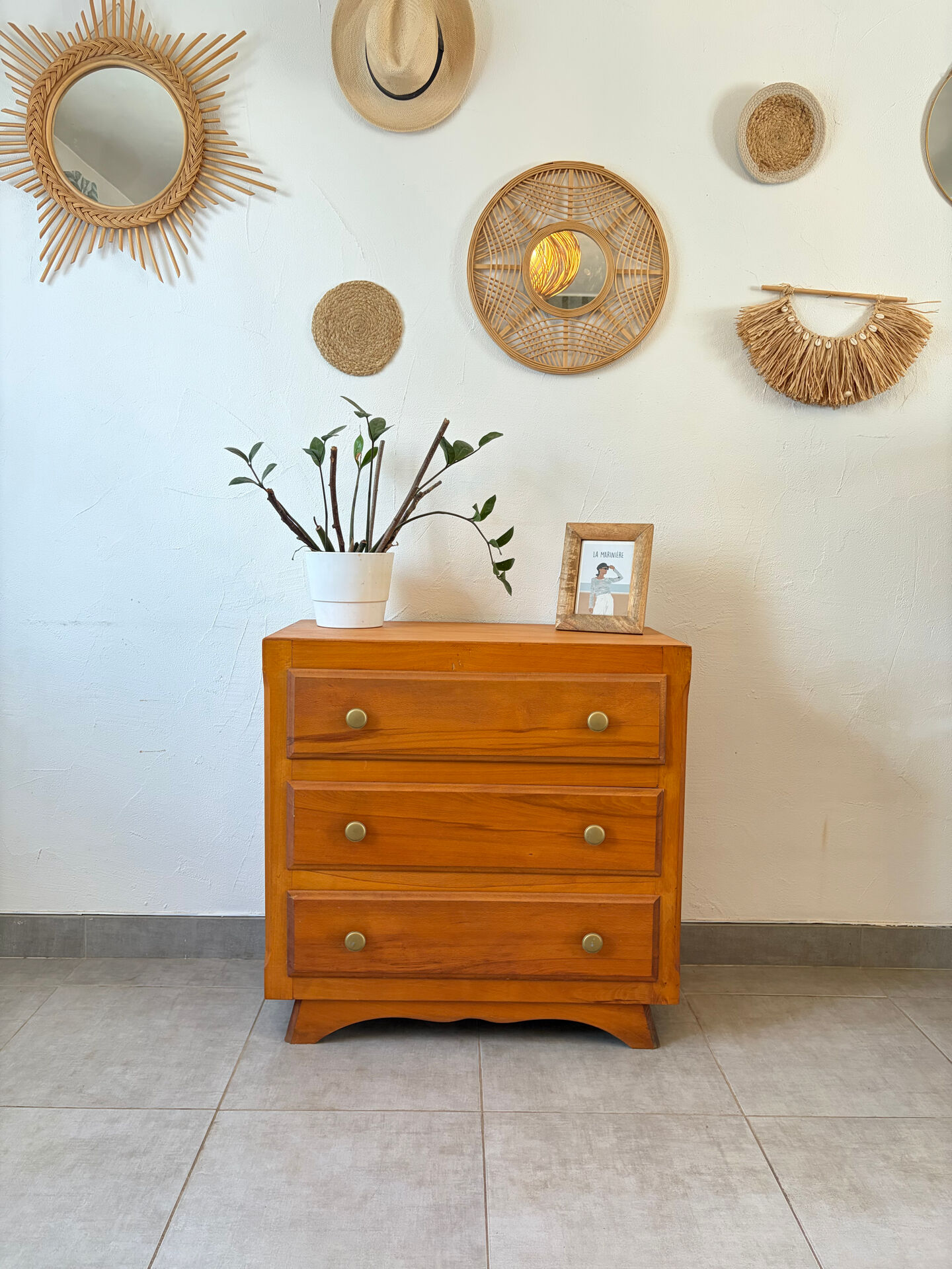 Vintage oak chest of drawers