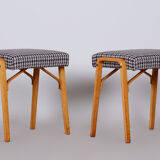 Pair of MidCentury Beech Stools by Ludvik Volak, Czechia, 1950s