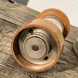 Peugeot pepper tree for Christofle in silver metal and vintage wood