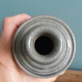 Soliflore bottle vase in stoneware with herbarium decoration