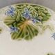 Assiette Ancienne en Barbotine Décor Floral et Feuillage Vert