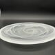 Large glass plate "Smoke Swirls" – white decor, Ø 35 cm