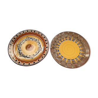 Pair of plates decorated seventies