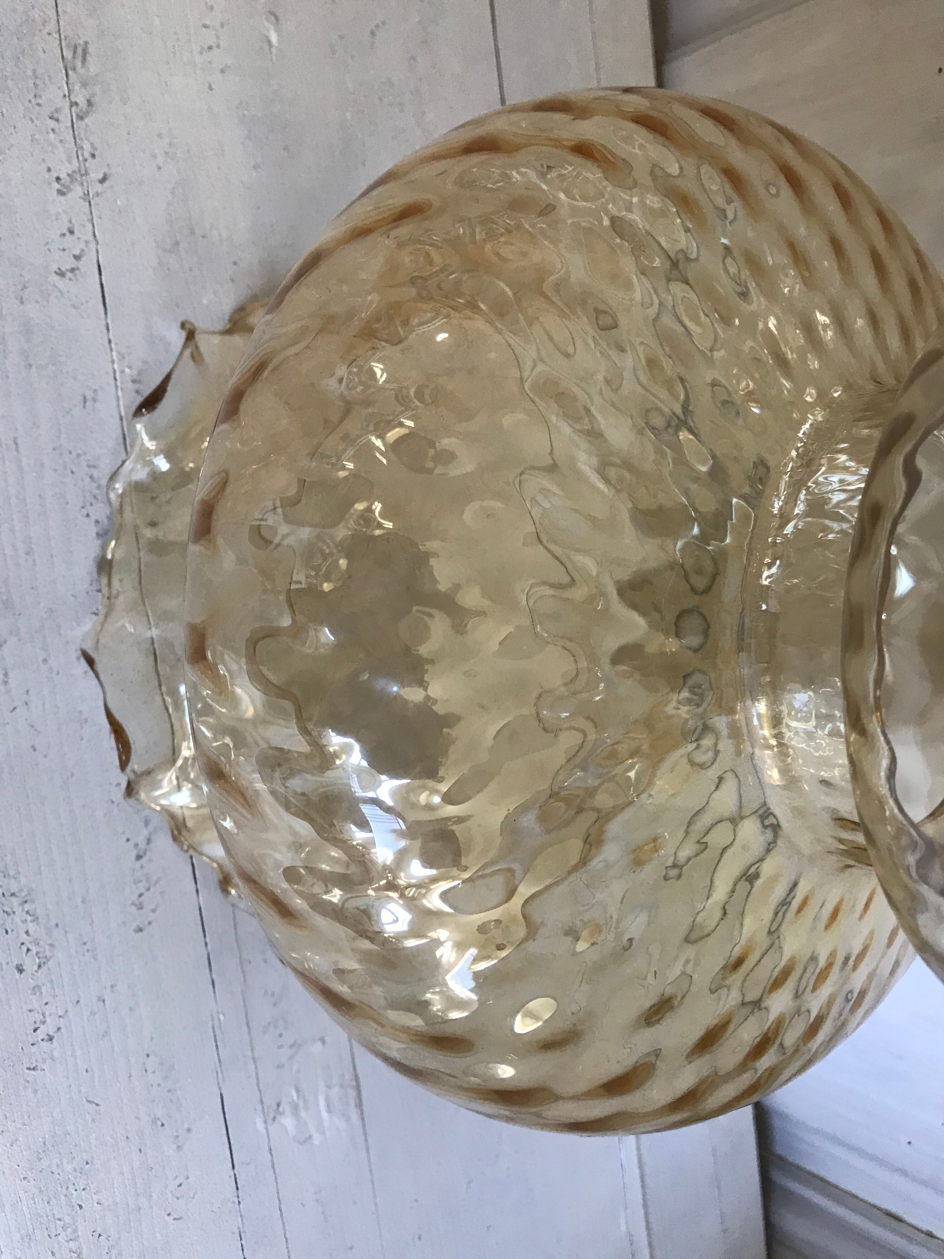 Vintage amber glass hanging