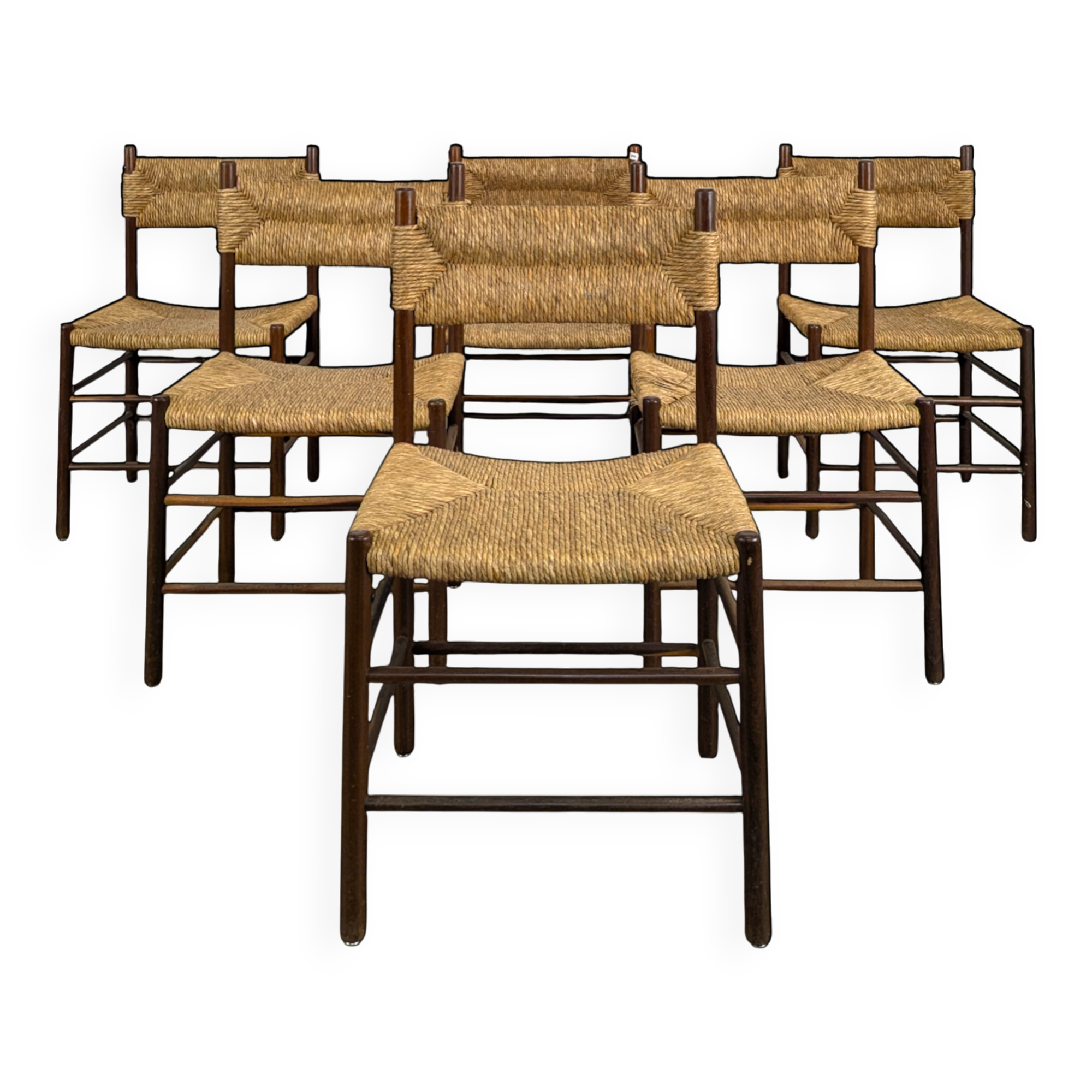 Set of 6 Dordogne chairs by Robert Sentou