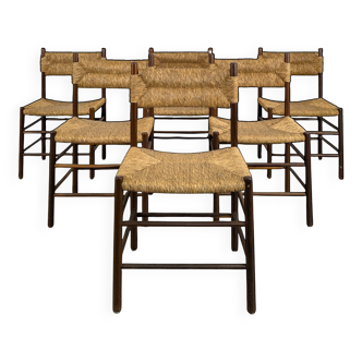 Set of 6 Dordogne chairs by Robert Sentou