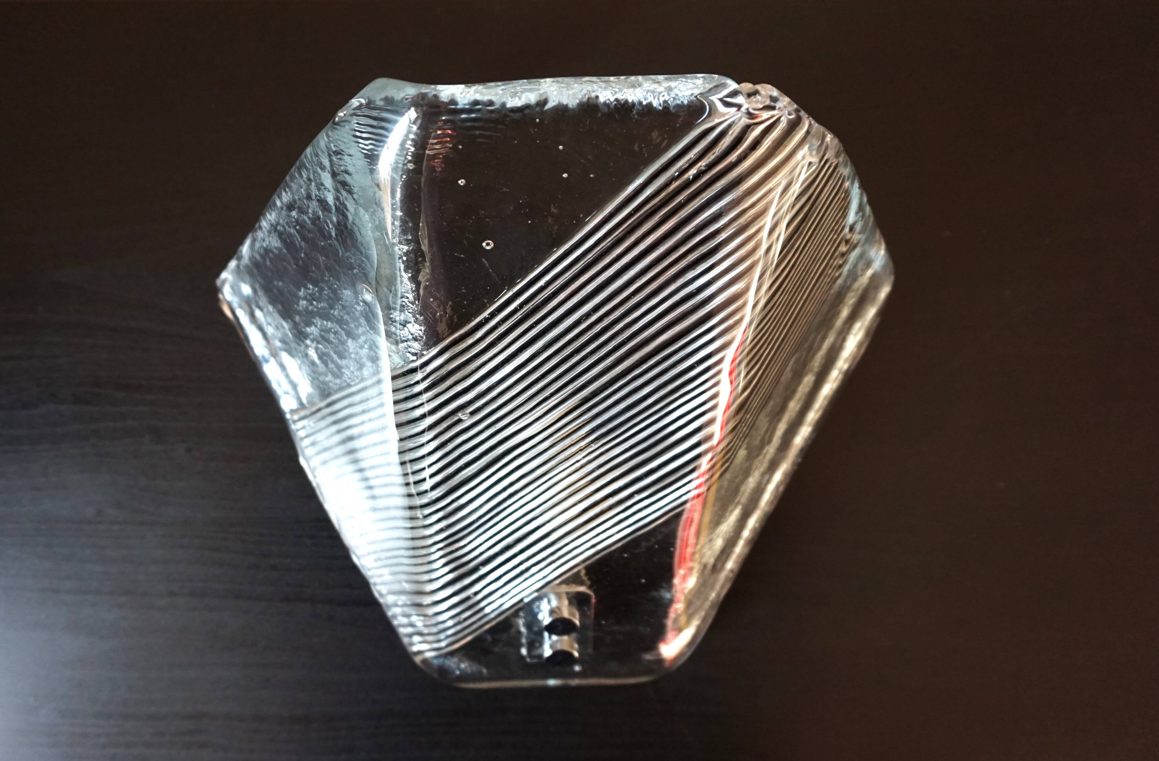 Applique en verre de Murano glacé Vetri, 1970