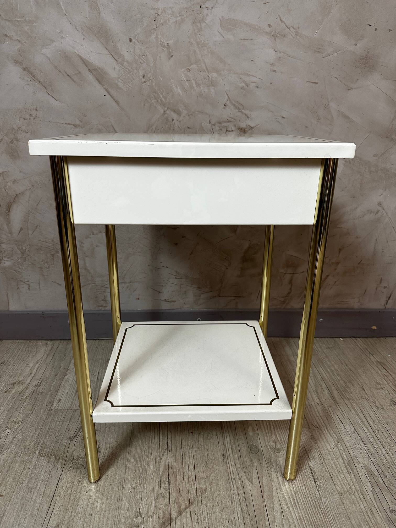 Metal bedside table