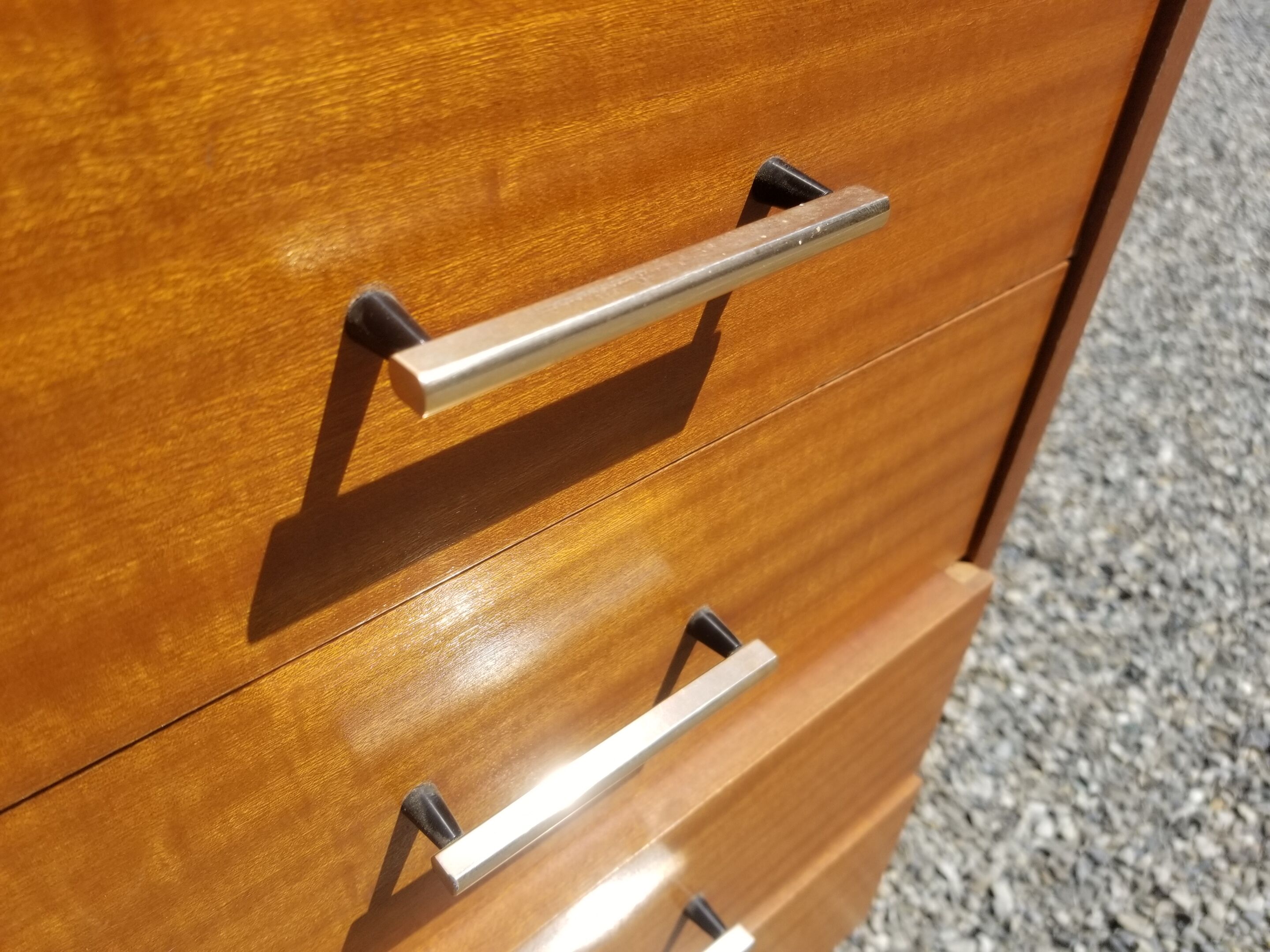 Vintage dresser 4 drawers feet compass - 60s