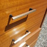 Vintage dresser 4 drawers feet compass - 60s