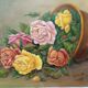 Still life painting bouquet of roses
