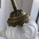 Art Deco bronze and frosted glass tulip lamp