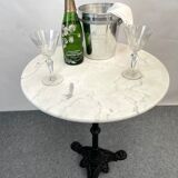 Parisian coffee bistro table marble tray