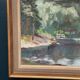 Swedish Oil on Canvas – “Lake with Houses” by G. Arner – Signed