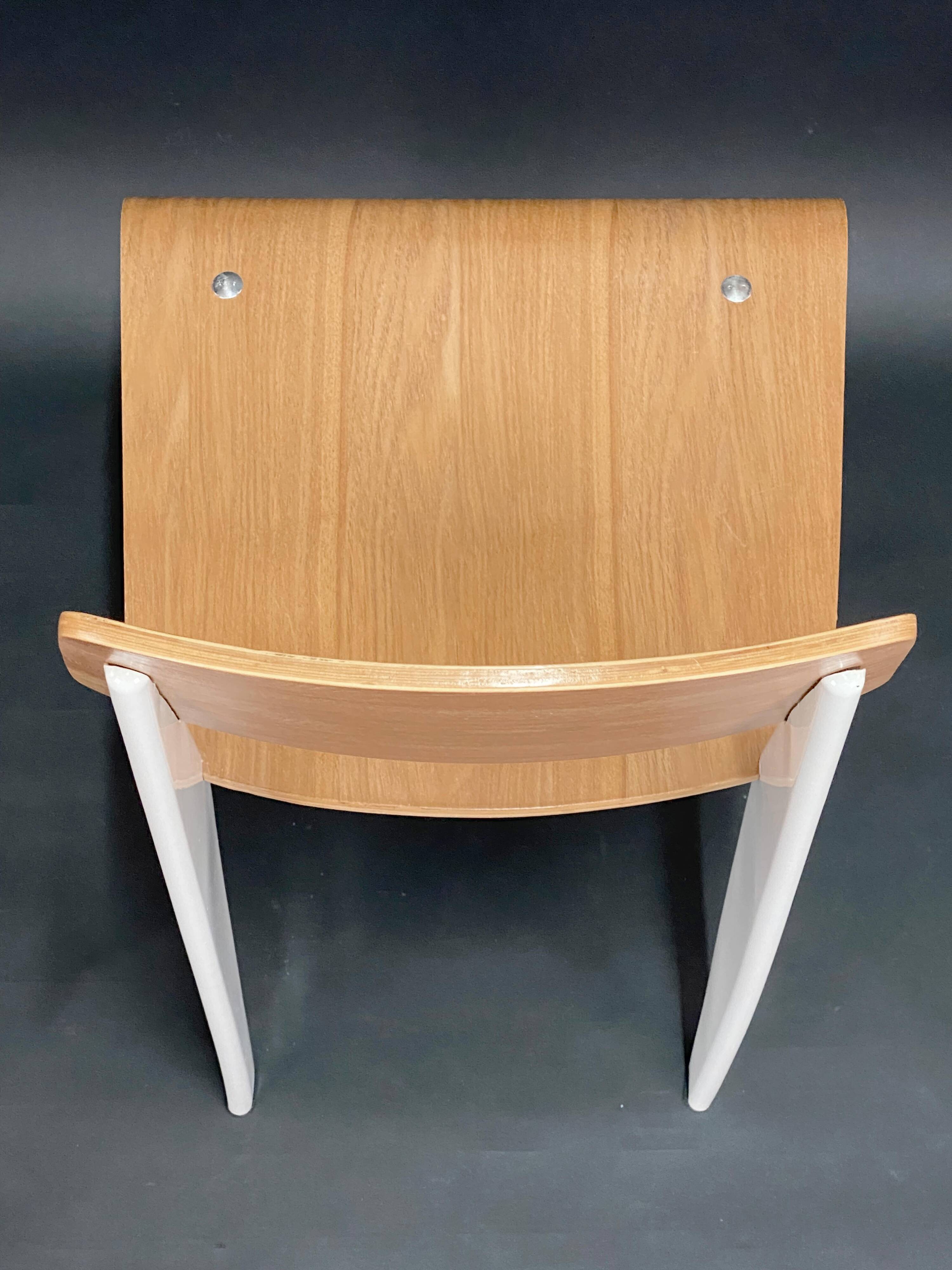 Chair - Metal and Wood - Design - In the Style of Jean Prouvé