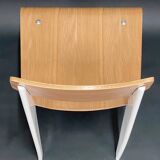 Chair - Metal and Wood - Design - In the Style of Jean Prouvé