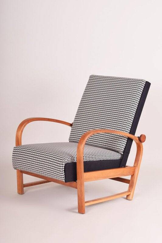 Art Deco Walnut Lounge Chairs attributed to Thonet, Germany, 1930s, Set of 2