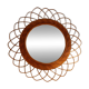 Sun mirror. Rattan .vintage