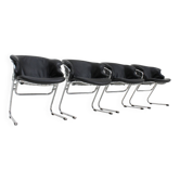 Gastone Rinaldi Flynn leather dining room chairs, set of 4