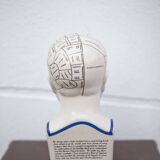 Porcelain bust, Fowler phrenology head, cabinet of curiosities, collection