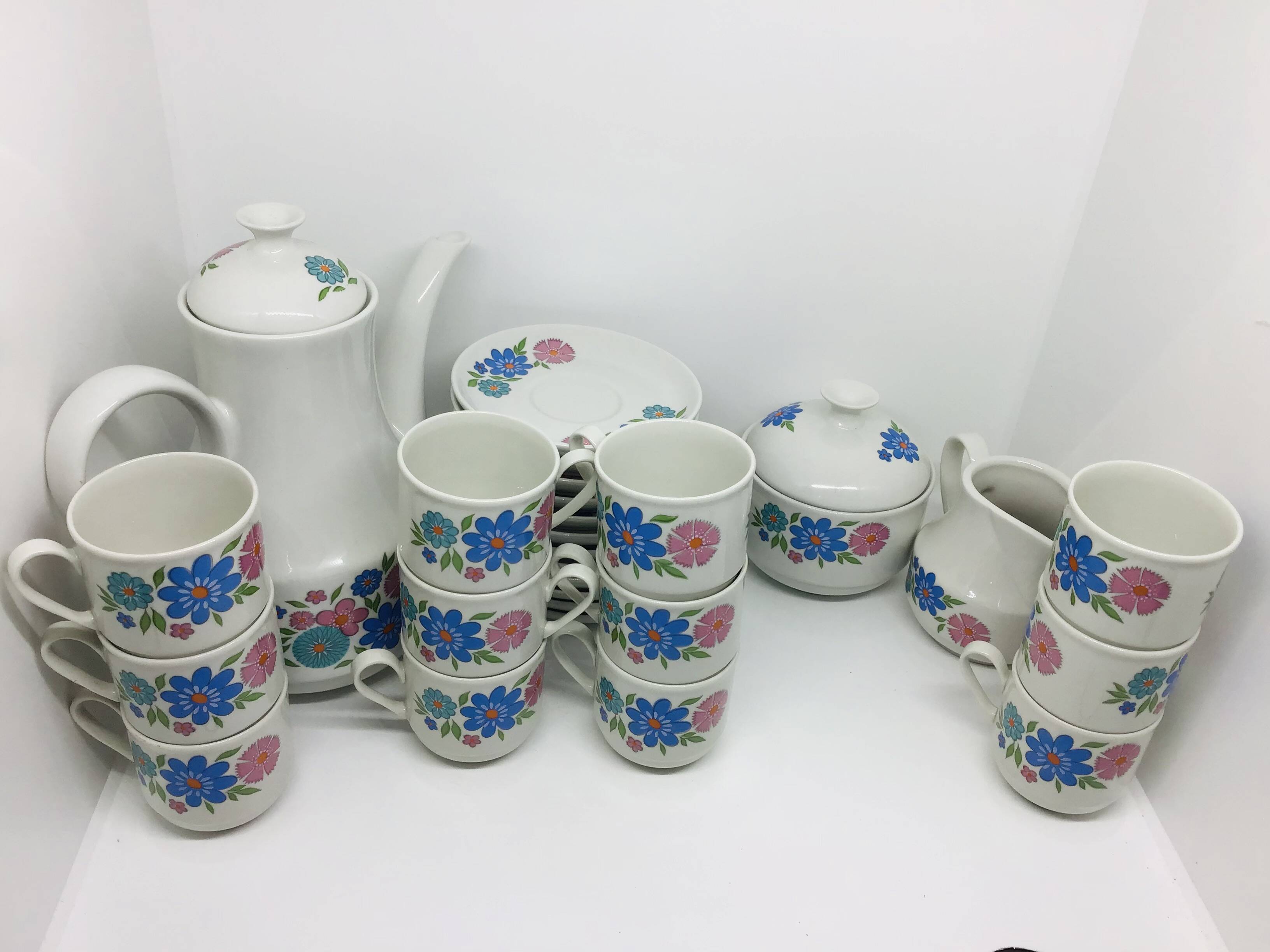 Vintage floral coffee set
