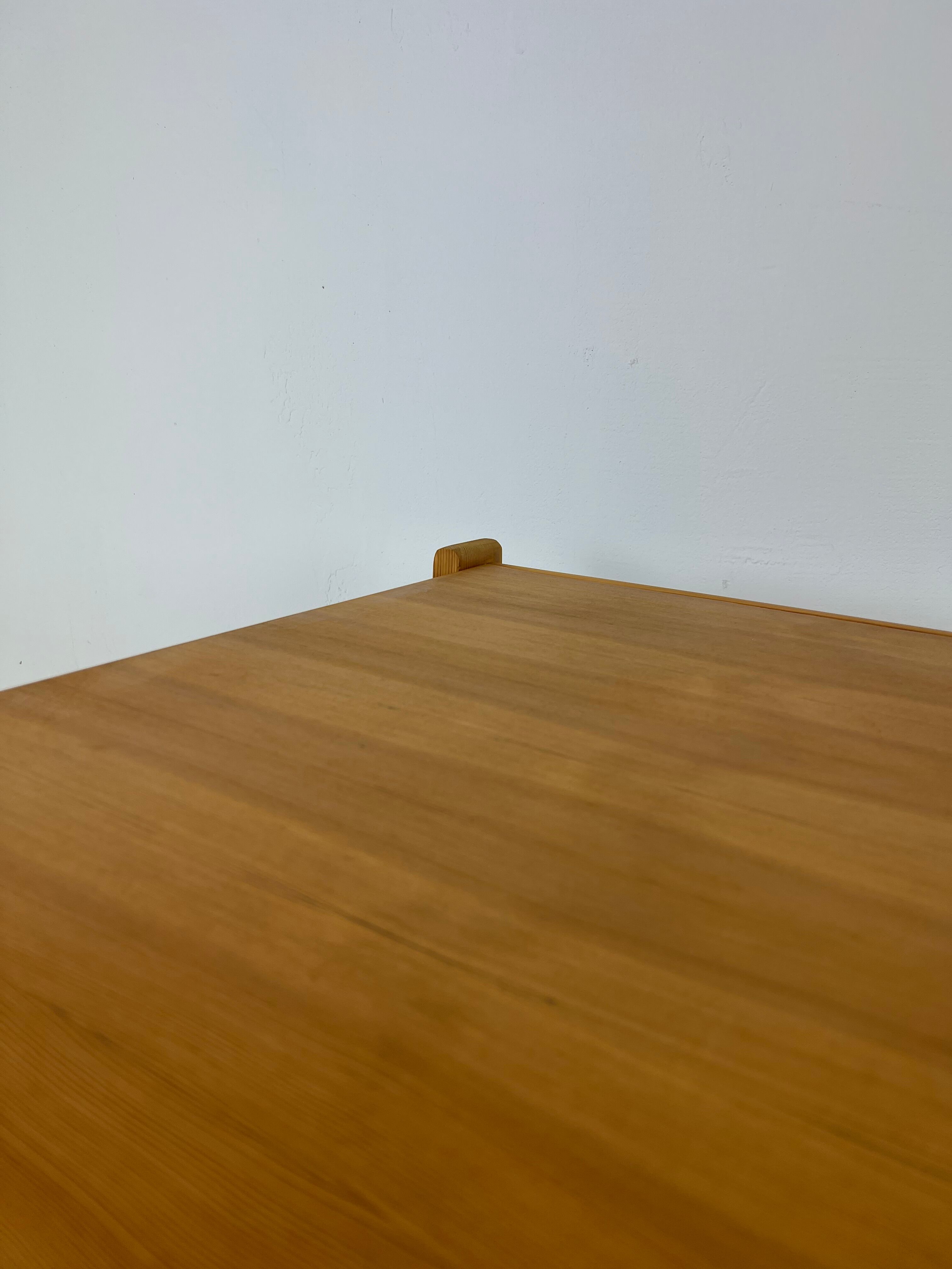 Modernist two-sided beech coffee table, 70s