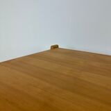 Modernist two-sided beech coffee table, 70s