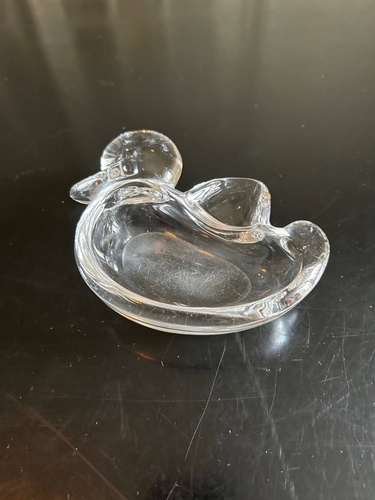 vide poche canard en cristal
