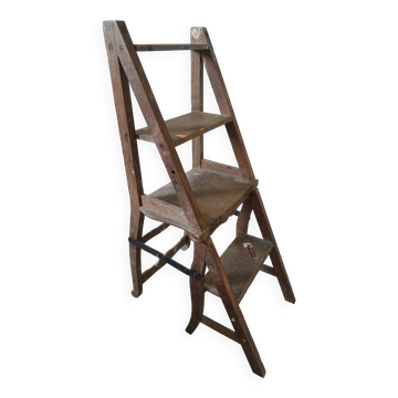 Antique step stool chair