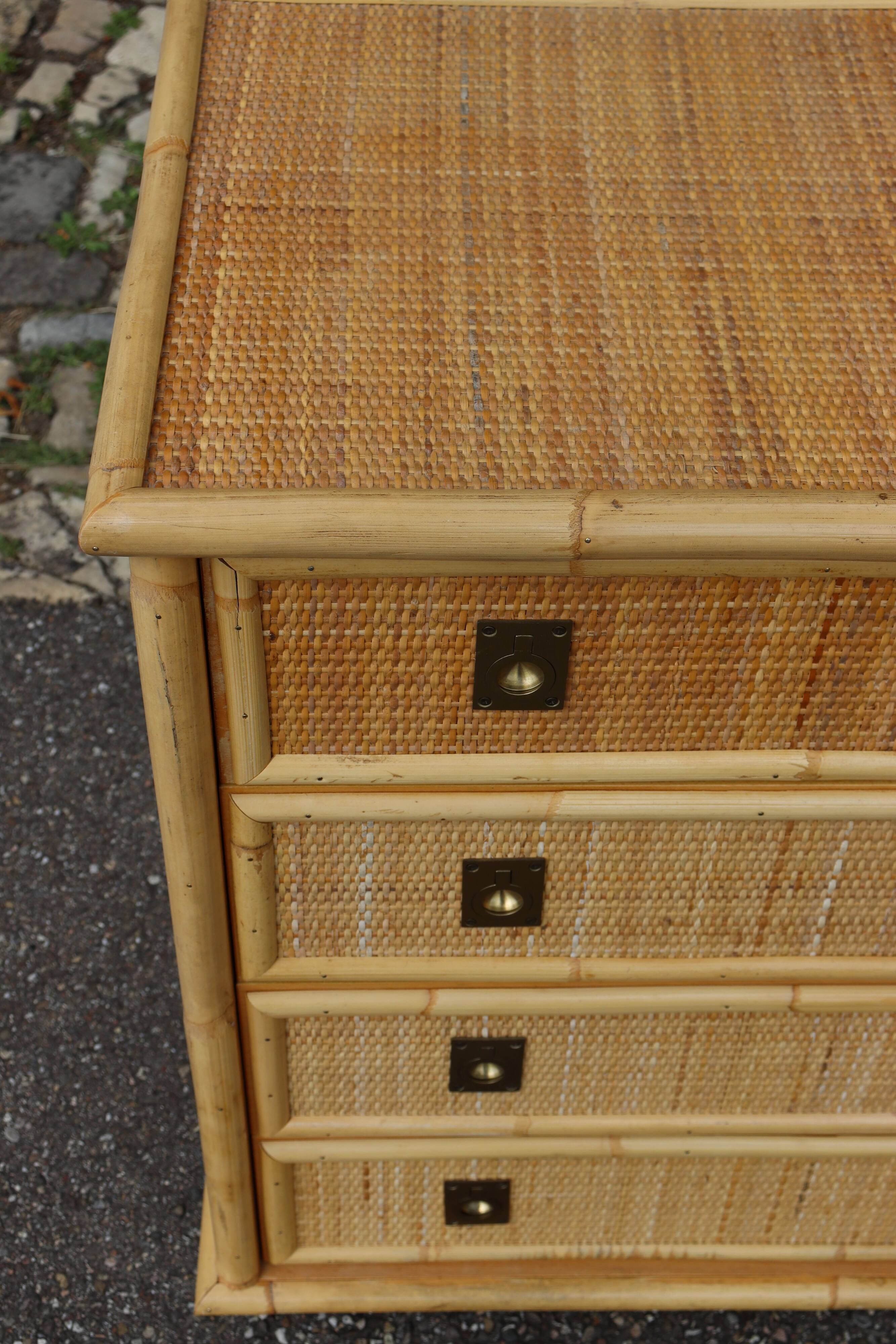 Dal vera rattan chest of drawers