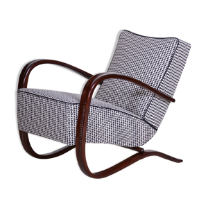 Fauteuil halabala gris fabriqué en Tchéquie dans les années 1930 par Up zavody