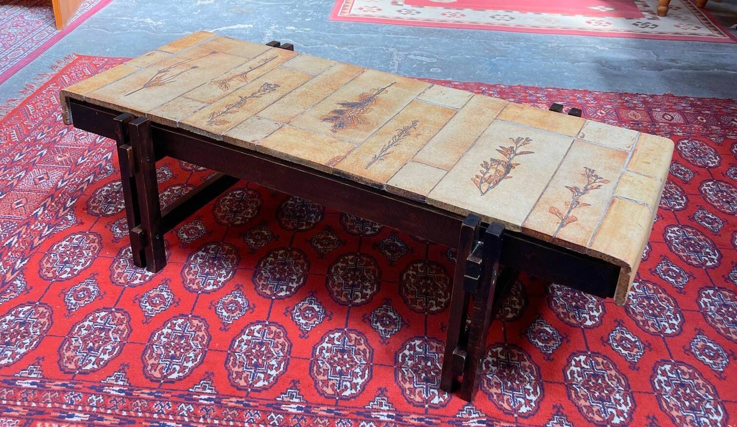 Vintage coffee table by Roger Capron