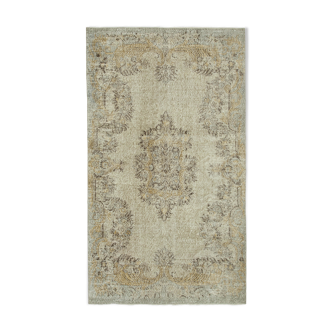 Tapis beige anatolien unique en son genre tissé à la main 166 cm x 290 cm - 36645