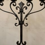 Floor lamp has four wrought iron lights